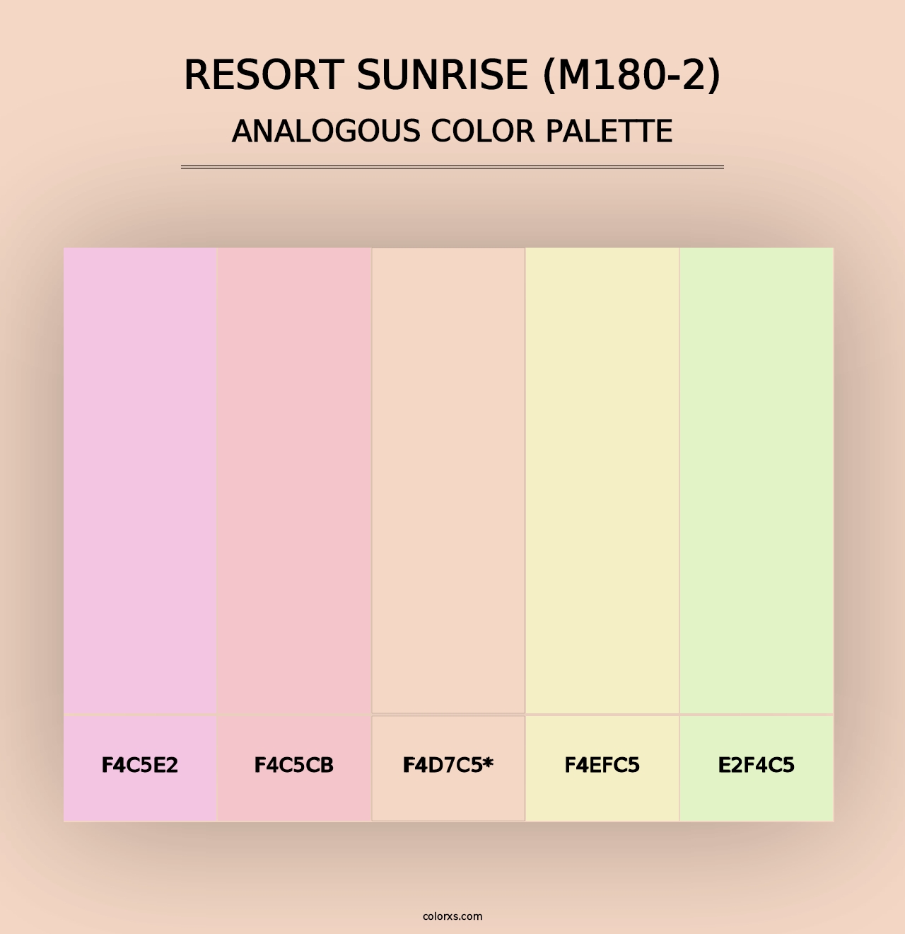 Resort Sunrise (M180-2) - Analogous Color Palette