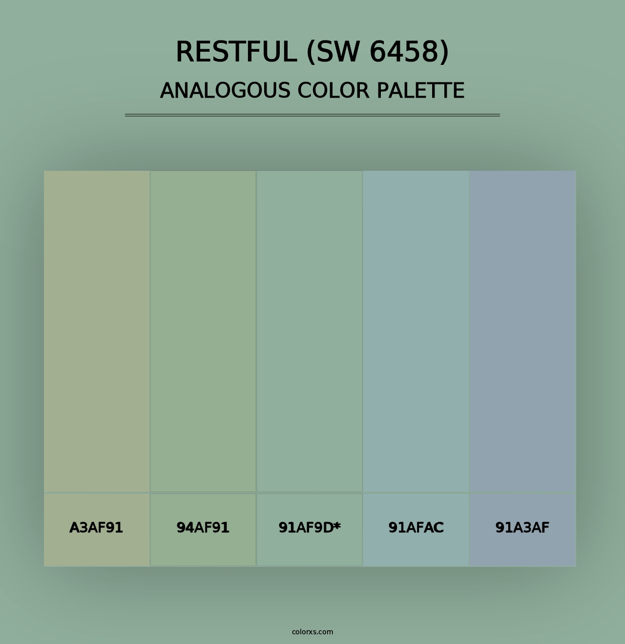 Restful (SW 6458) - Analogous Color Palette