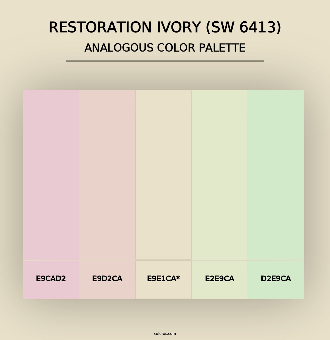 Restoration Ivory (SW 6413) - Analogous Color Palette