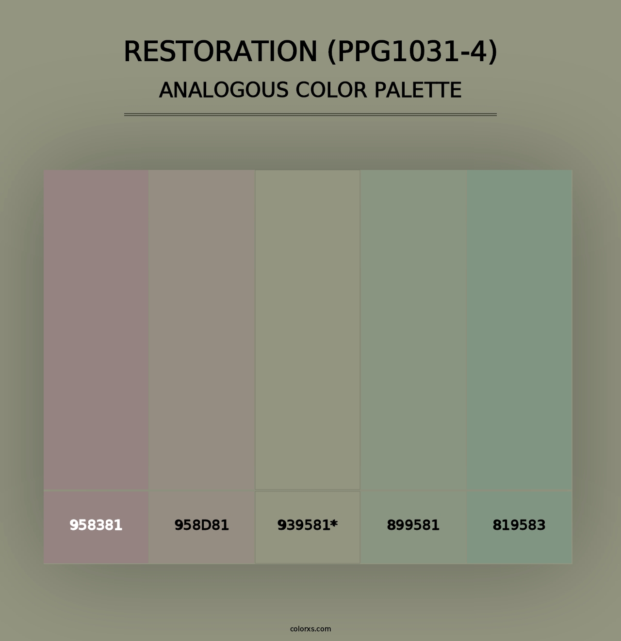 Restoration (PPG1031-4) - Analogous Color Palette