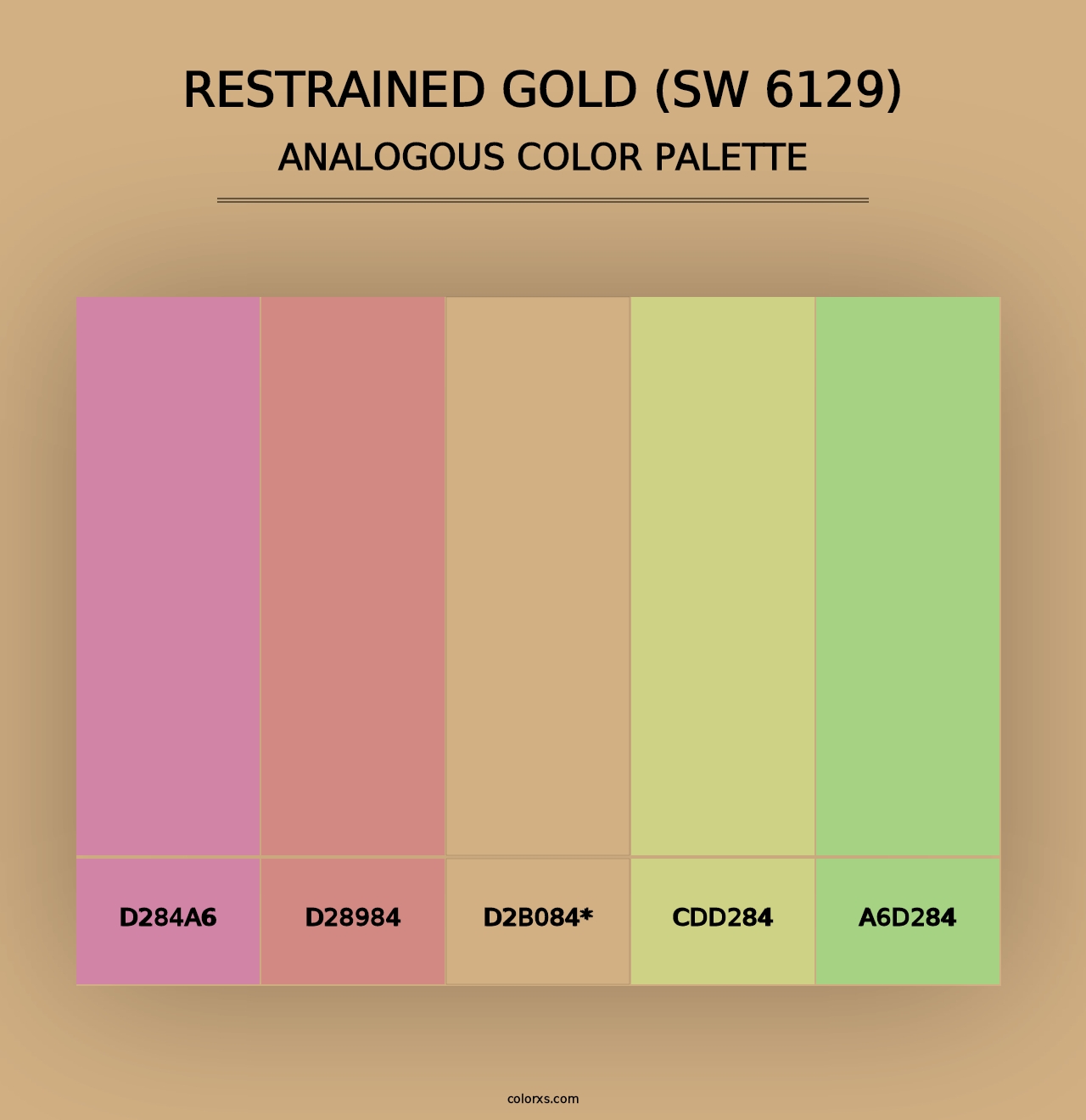 Restrained Gold (SW 6129) - Analogous Color Palette