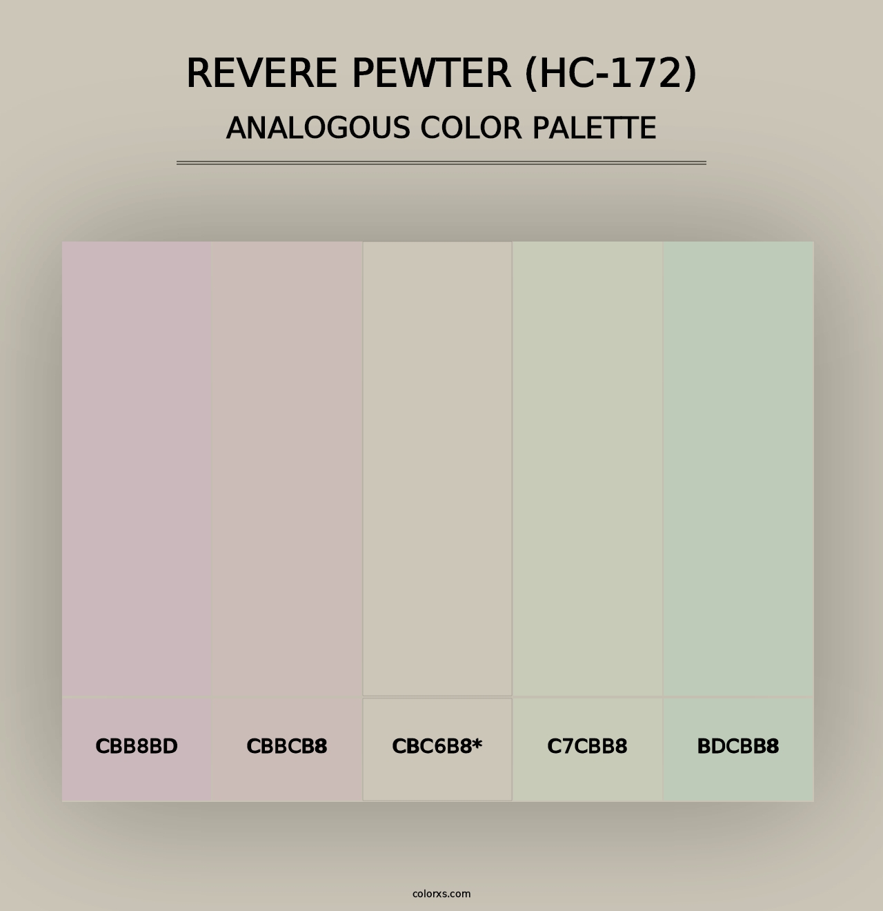 Revere Pewter (HC-172) - Analogous Color Palette