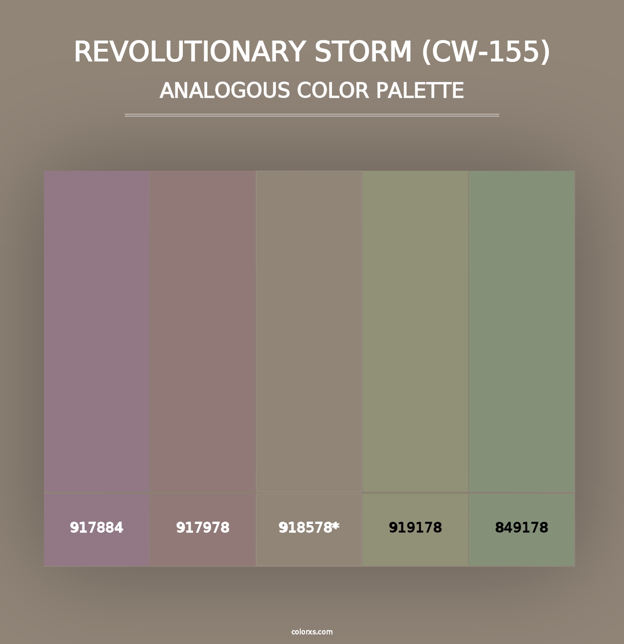 Revolutionary Storm (CW-155) - Analogous Color Palette