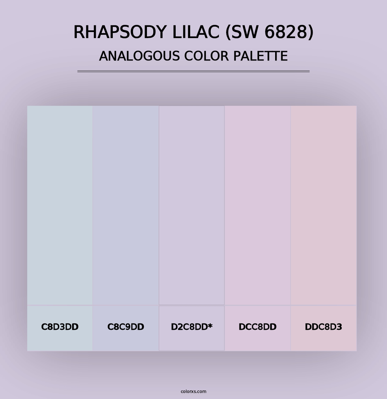 Rhapsody Lilac (SW 6828) - Analogous Color Palette