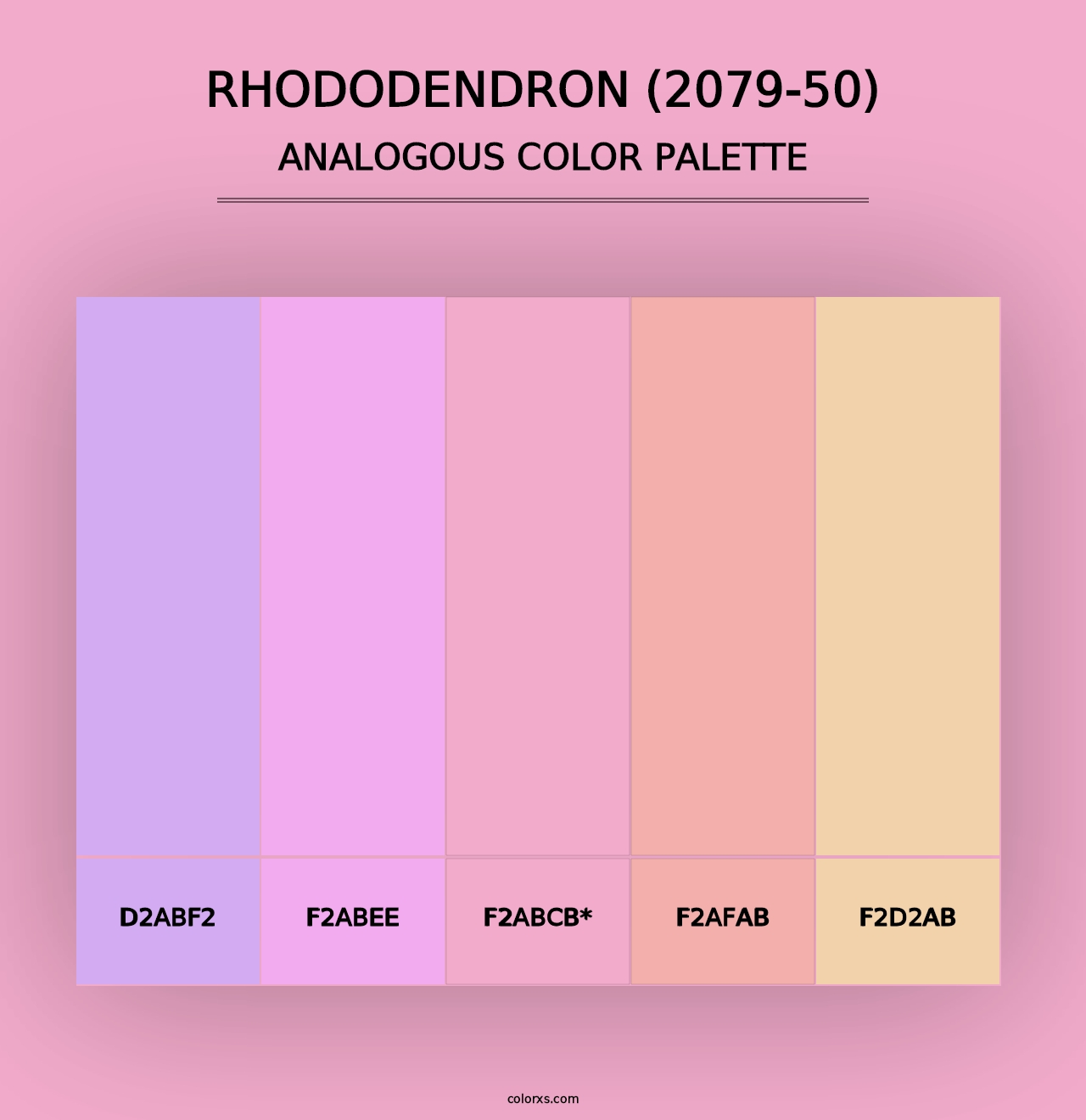 Rhododendron (2079-50) - Analogous Color Palette