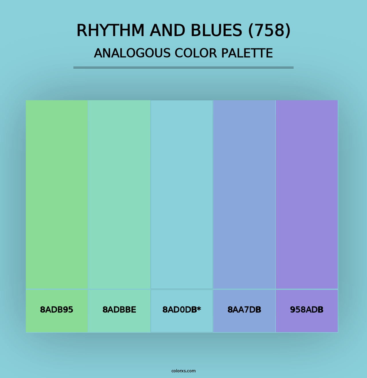 Rhythm and Blues (758) - Analogous Color Palette