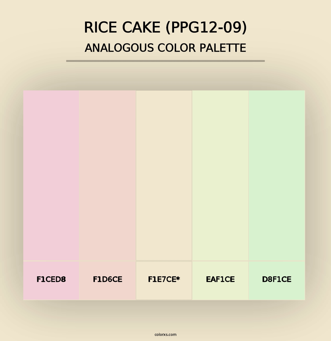 Rice Cake (PPG12-09) - Analogous Color Palette