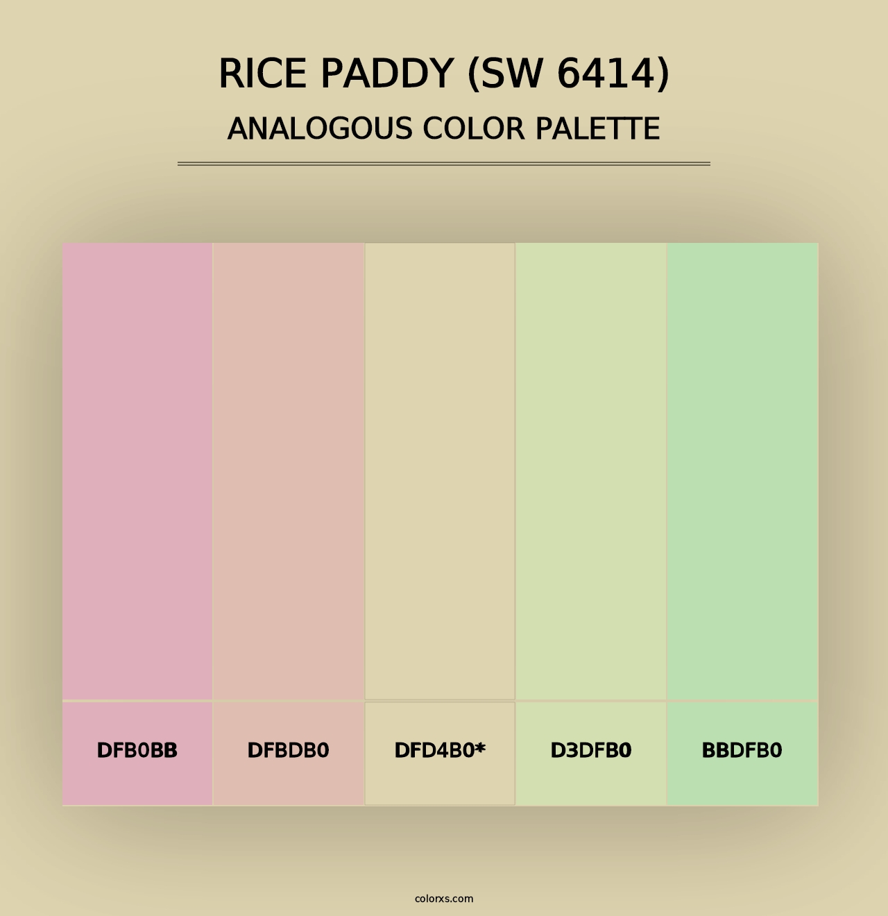 Rice Paddy (SW 6414) - Analogous Color Palette