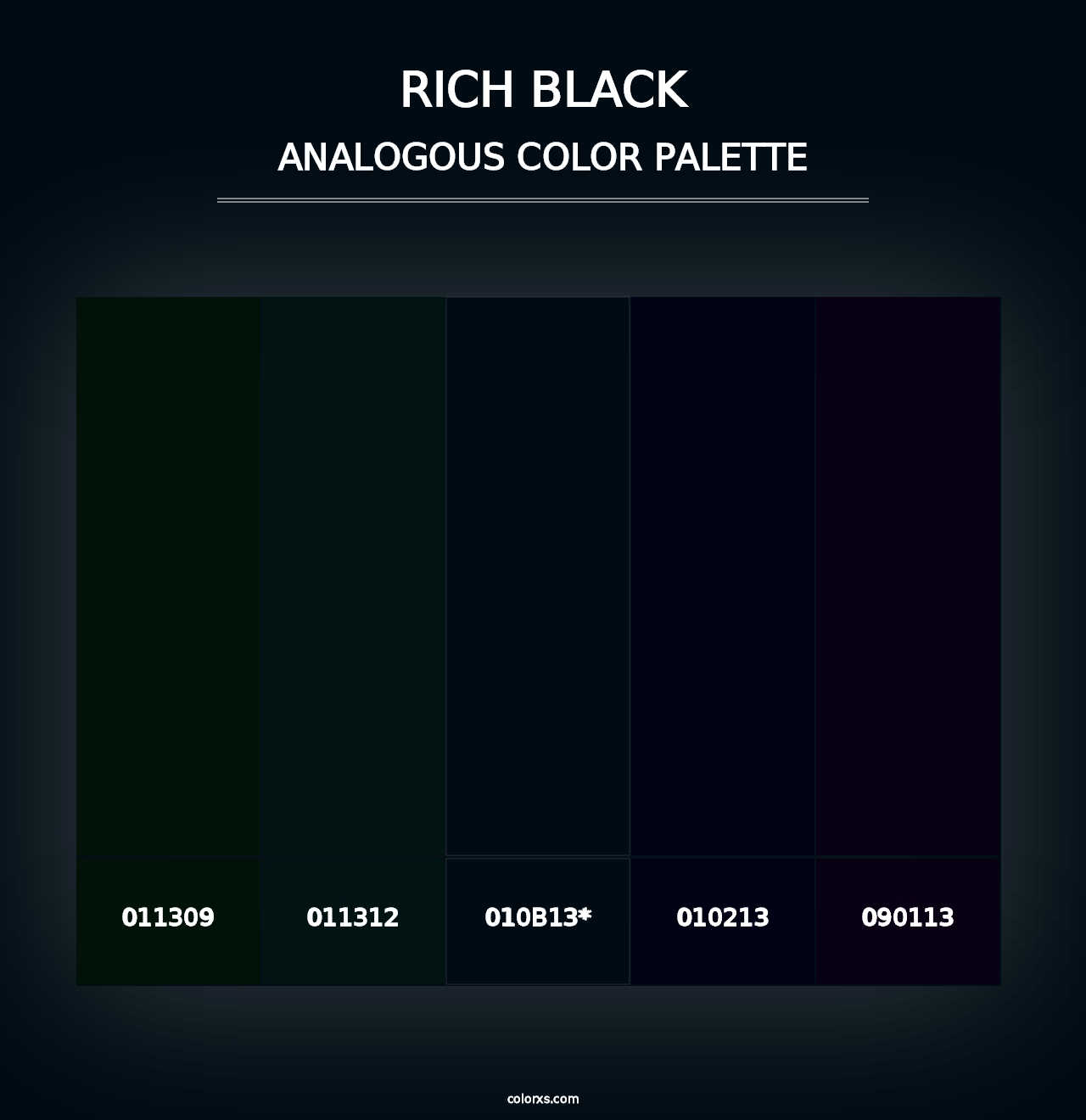 Rich Black - Analogous Color Palette