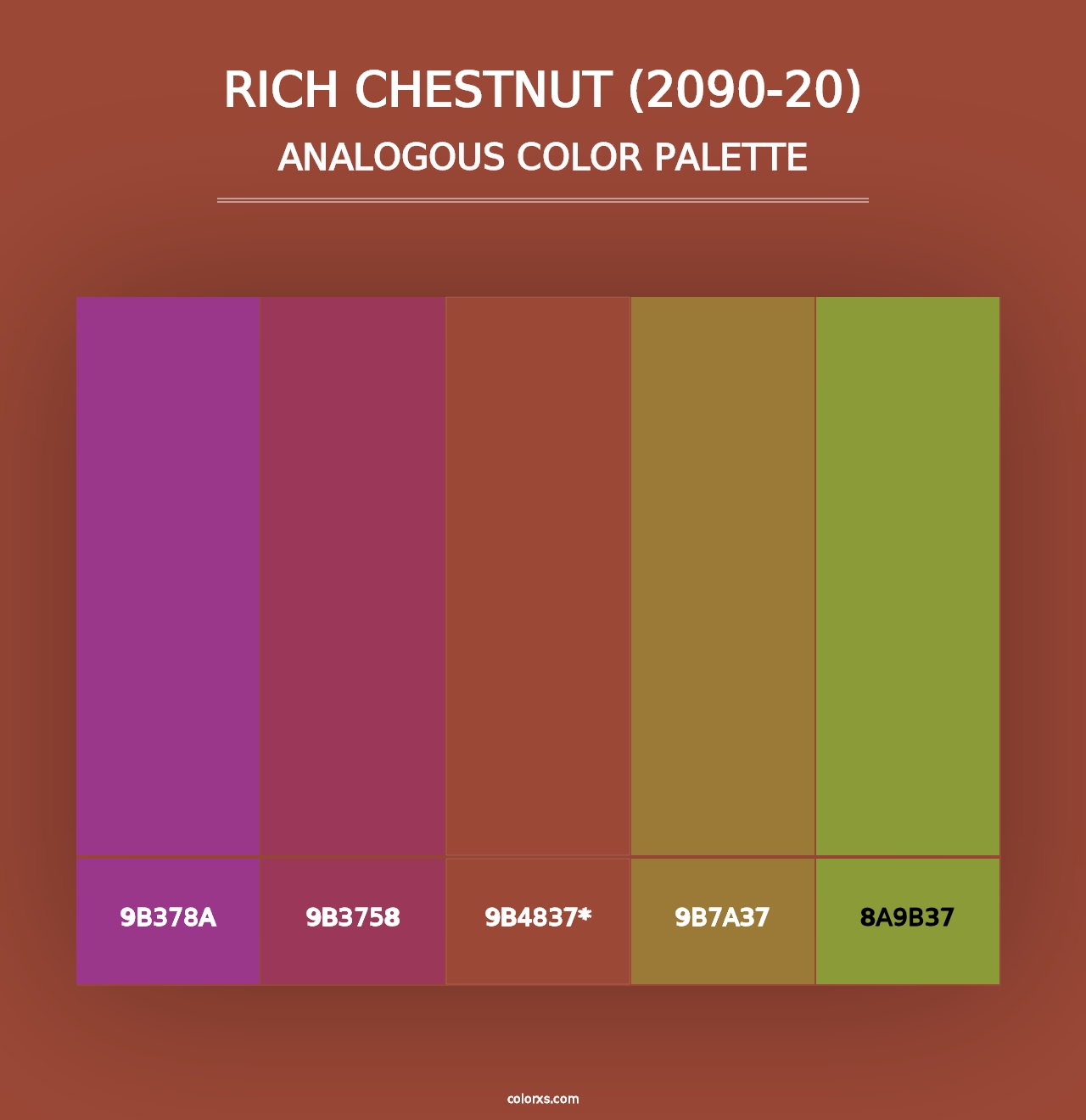 Rich Chestnut (2090-20) - Analogous Color Palette