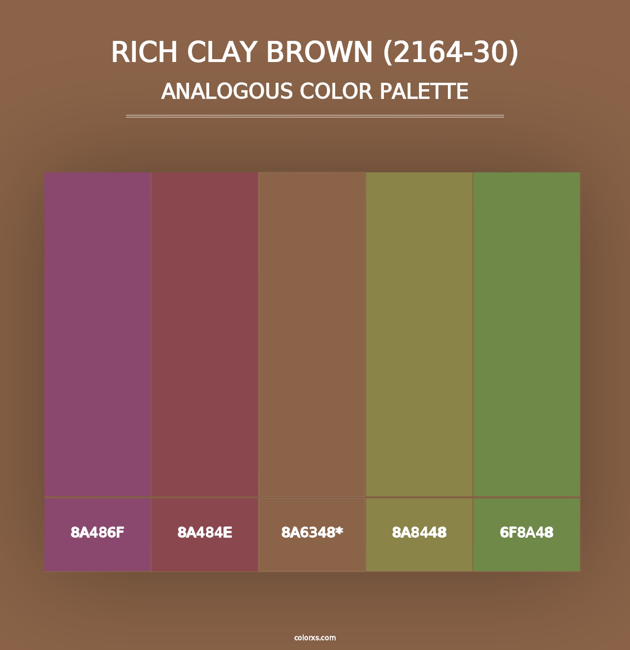 Rich Clay Brown (2164-30) - Analogous Color Palette