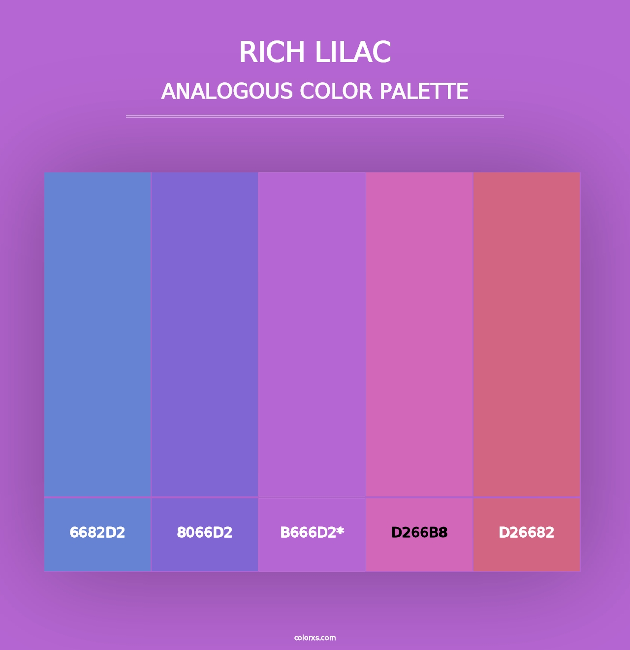 Rich Lilac - Analogous Color Palette