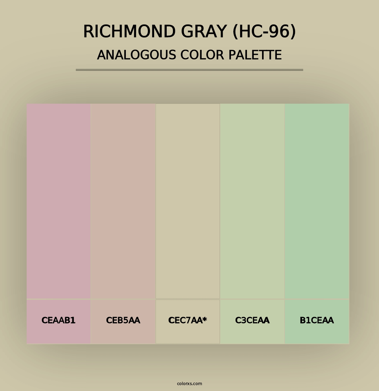 Richmond Gray (HC-96) - Analogous Color Palette