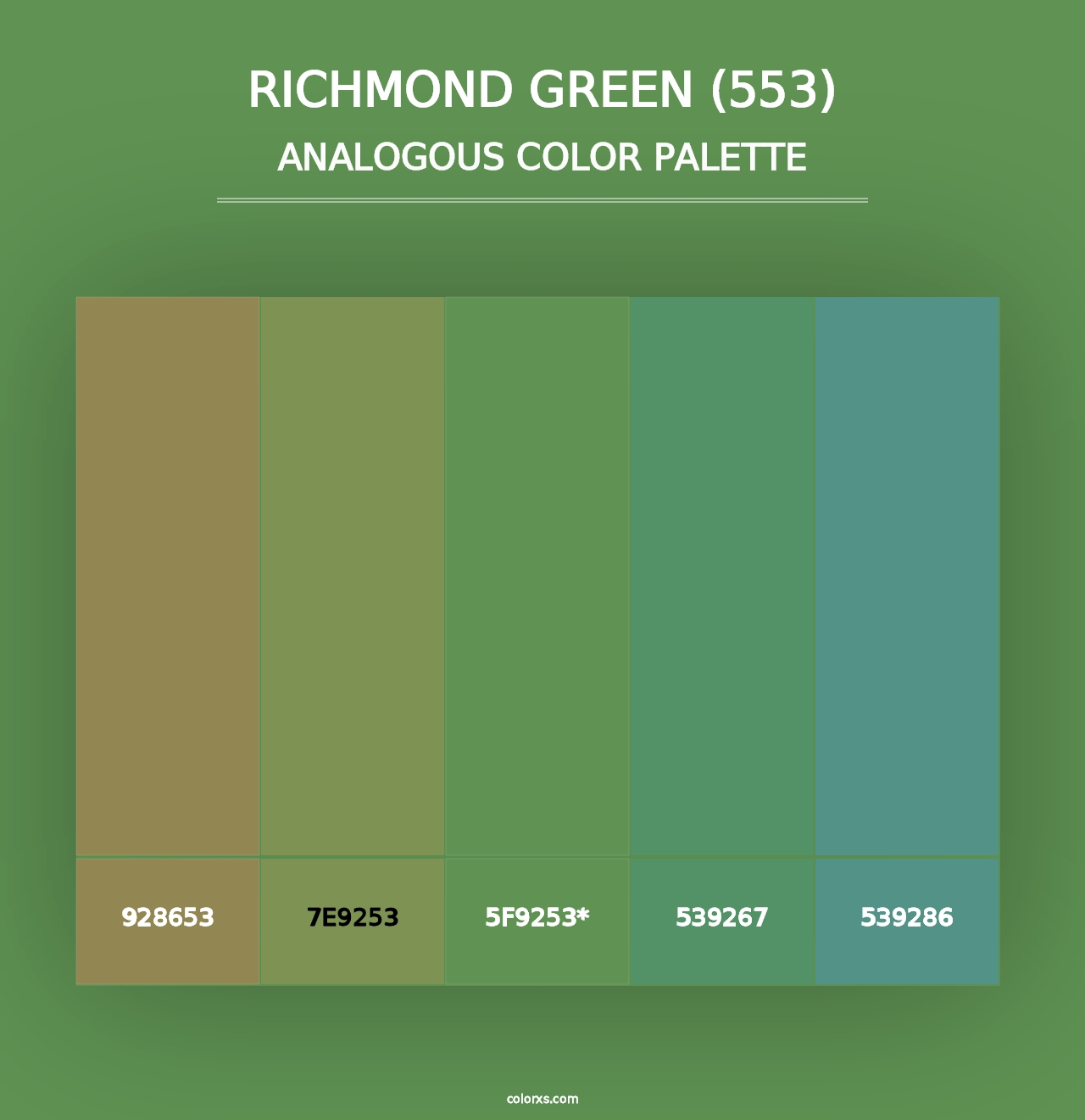 Richmond Green (553) - Analogous Color Palette