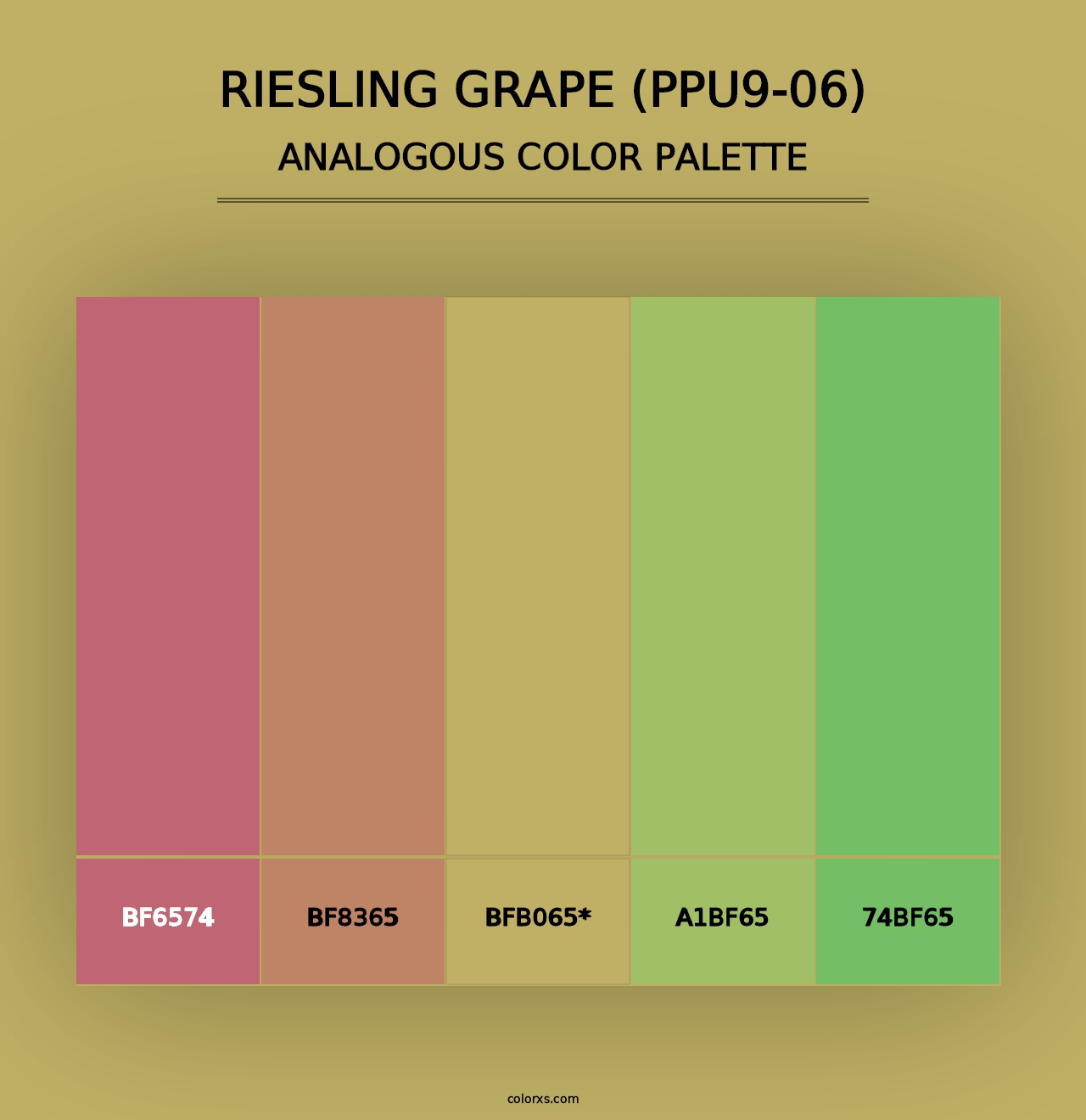 Riesling Grape (PPU9-06) - Analogous Color Palette