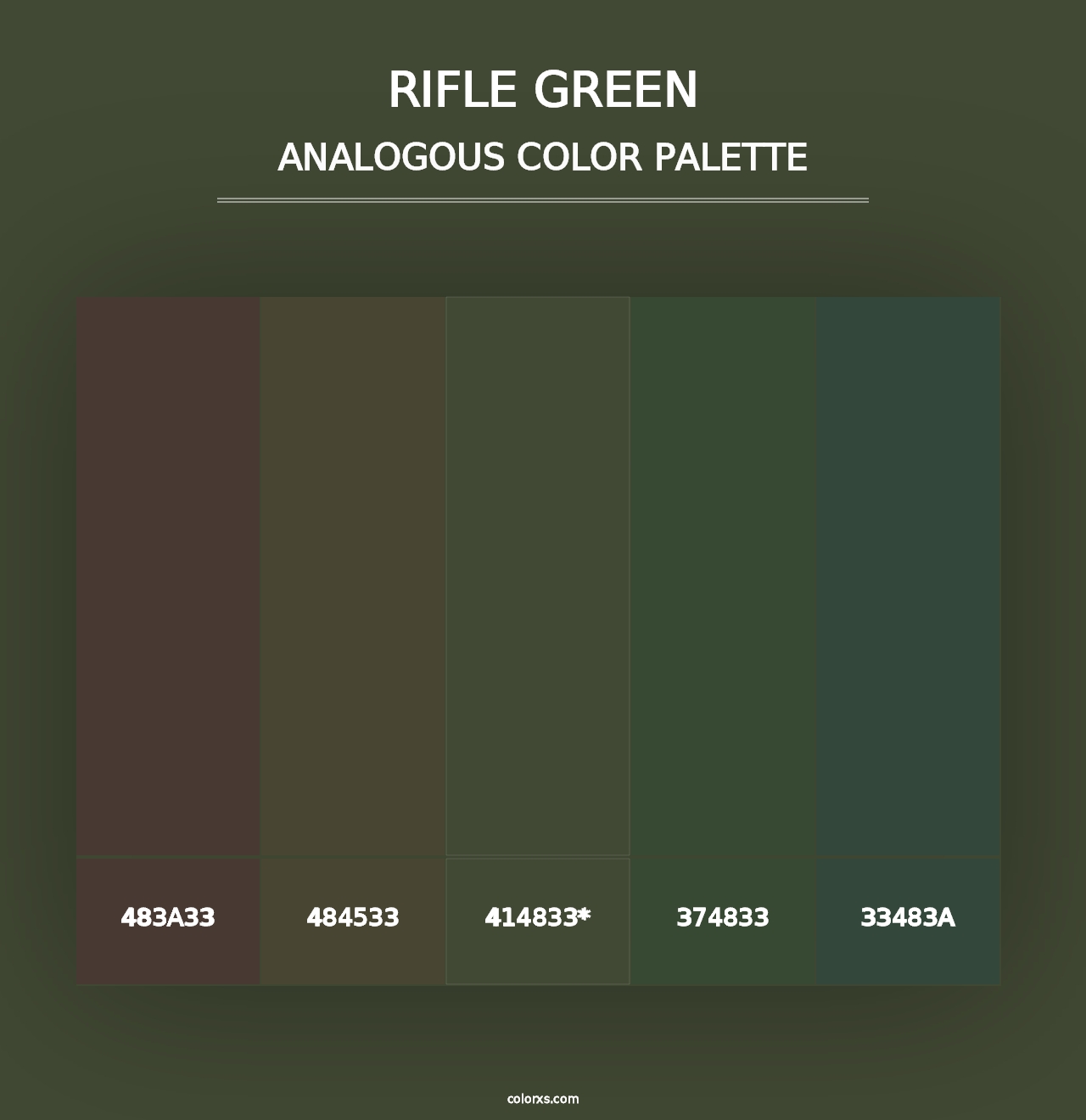 Rifle Green - Analogous Color Palette