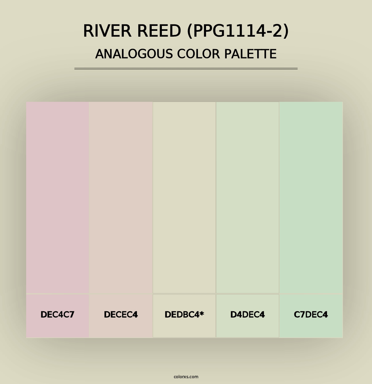 River Reed (PPG1114-2) - Analogous Color Palette