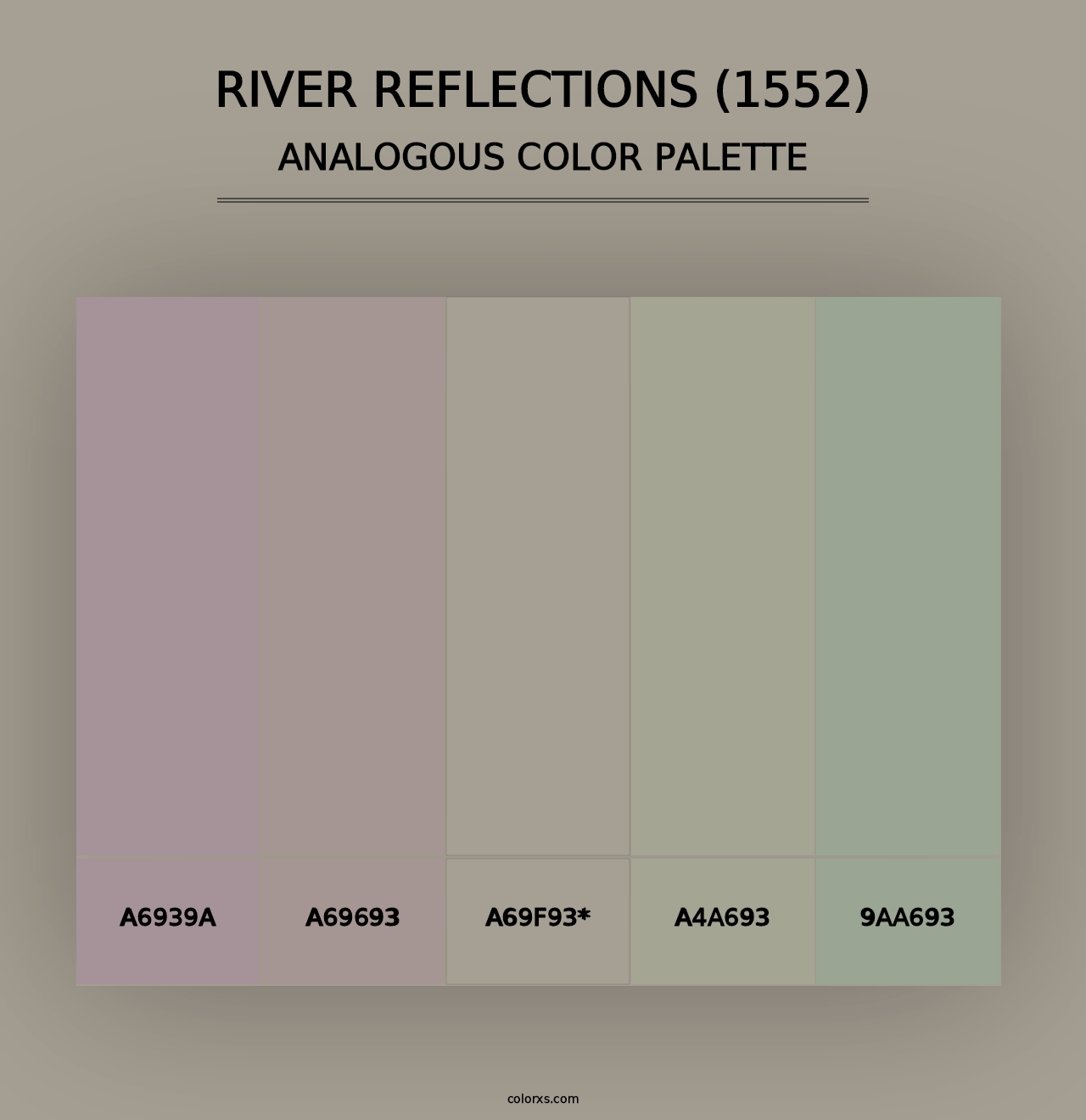 River Reflections (1552) - Analogous Color Palette