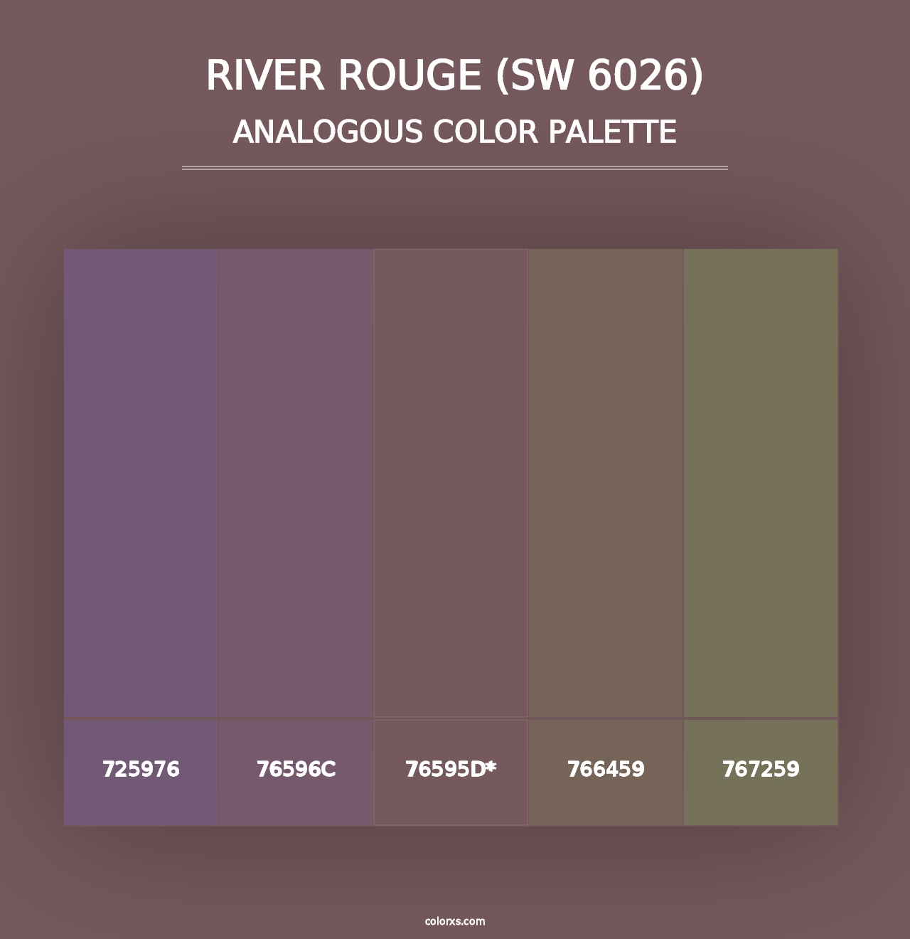 River Rouge (SW 6026) - Analogous Color Palette