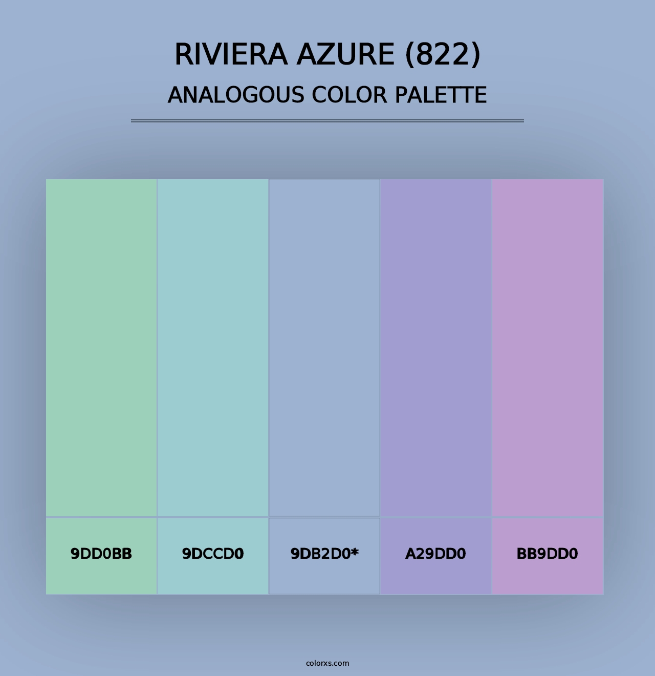 Riviera Azure (822) - Analogous Color Palette