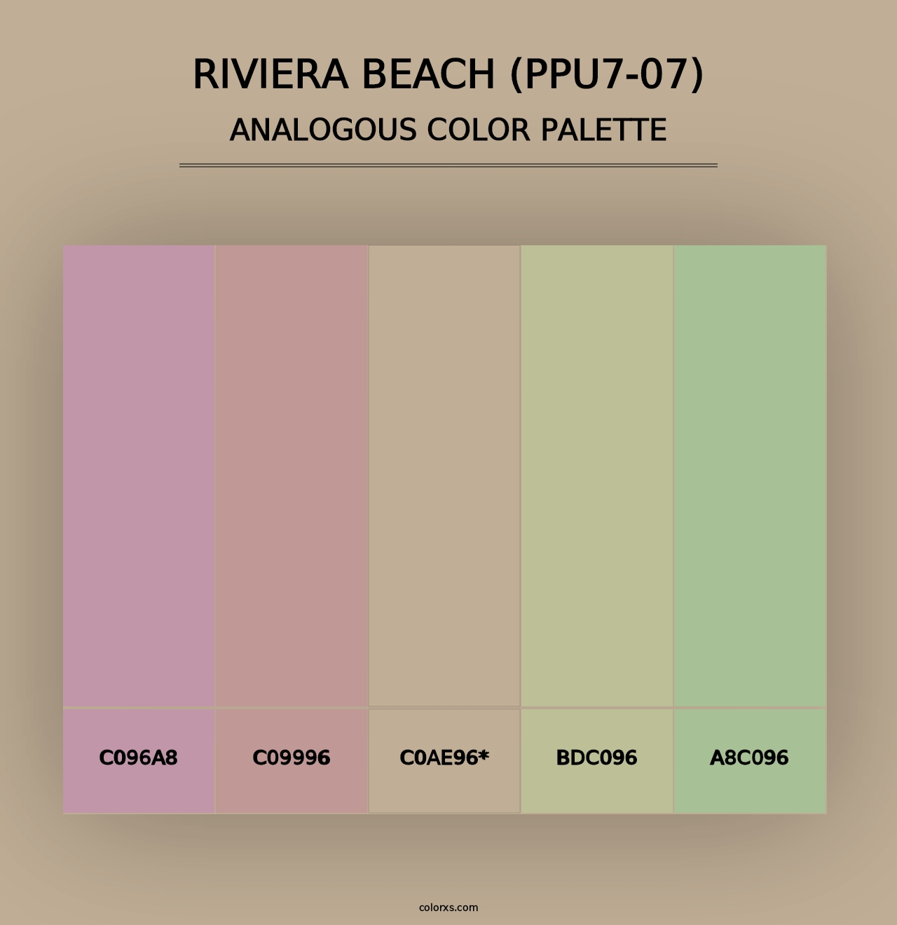 Riviera Beach (PPU7-07) - Analogous Color Palette