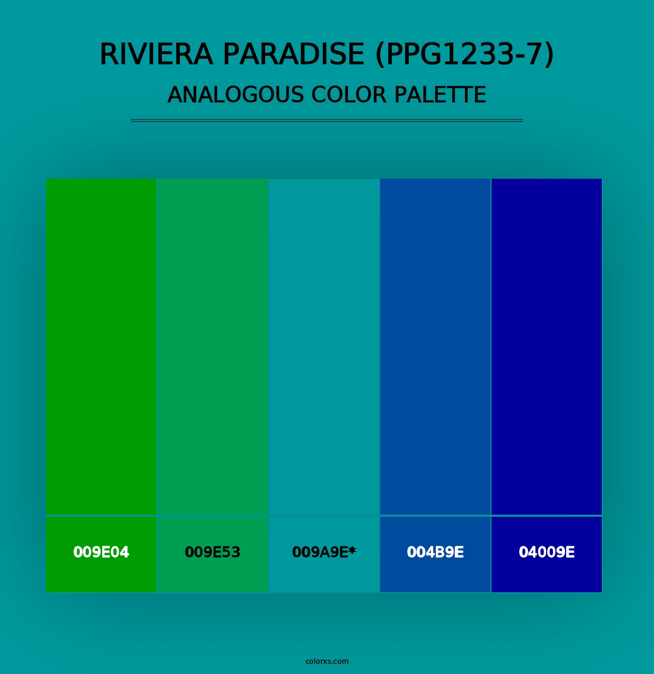 Riviera Paradise (PPG1233-7) - Analogous Color Palette