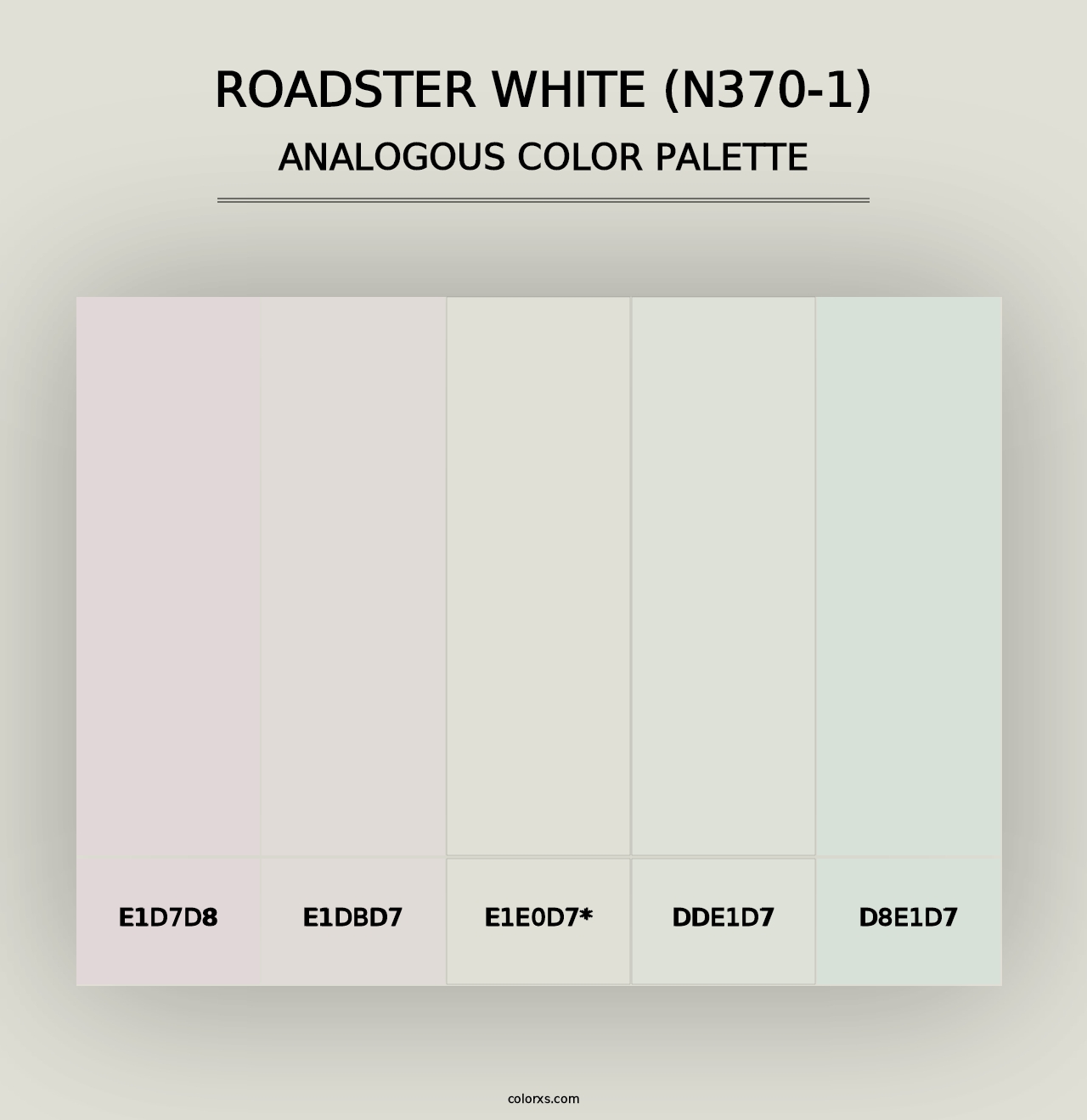 Roadster White (N370-1) - Analogous Color Palette