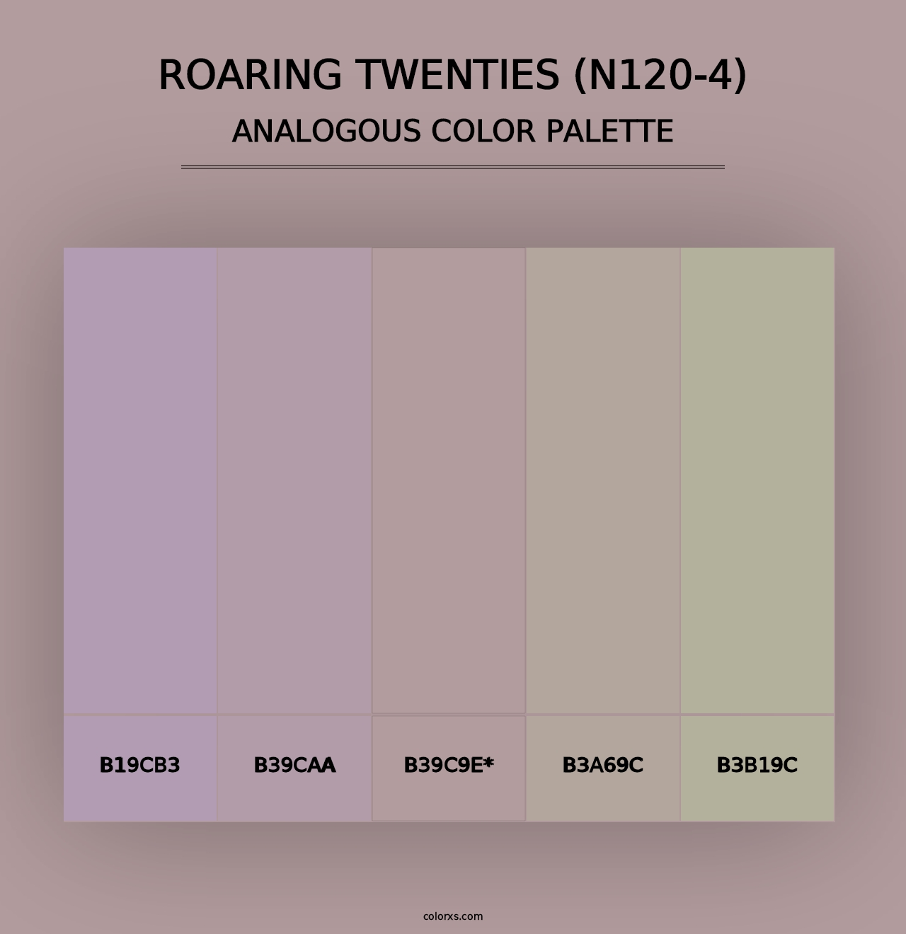 Roaring Twenties (N120-4) - Analogous Color Palette