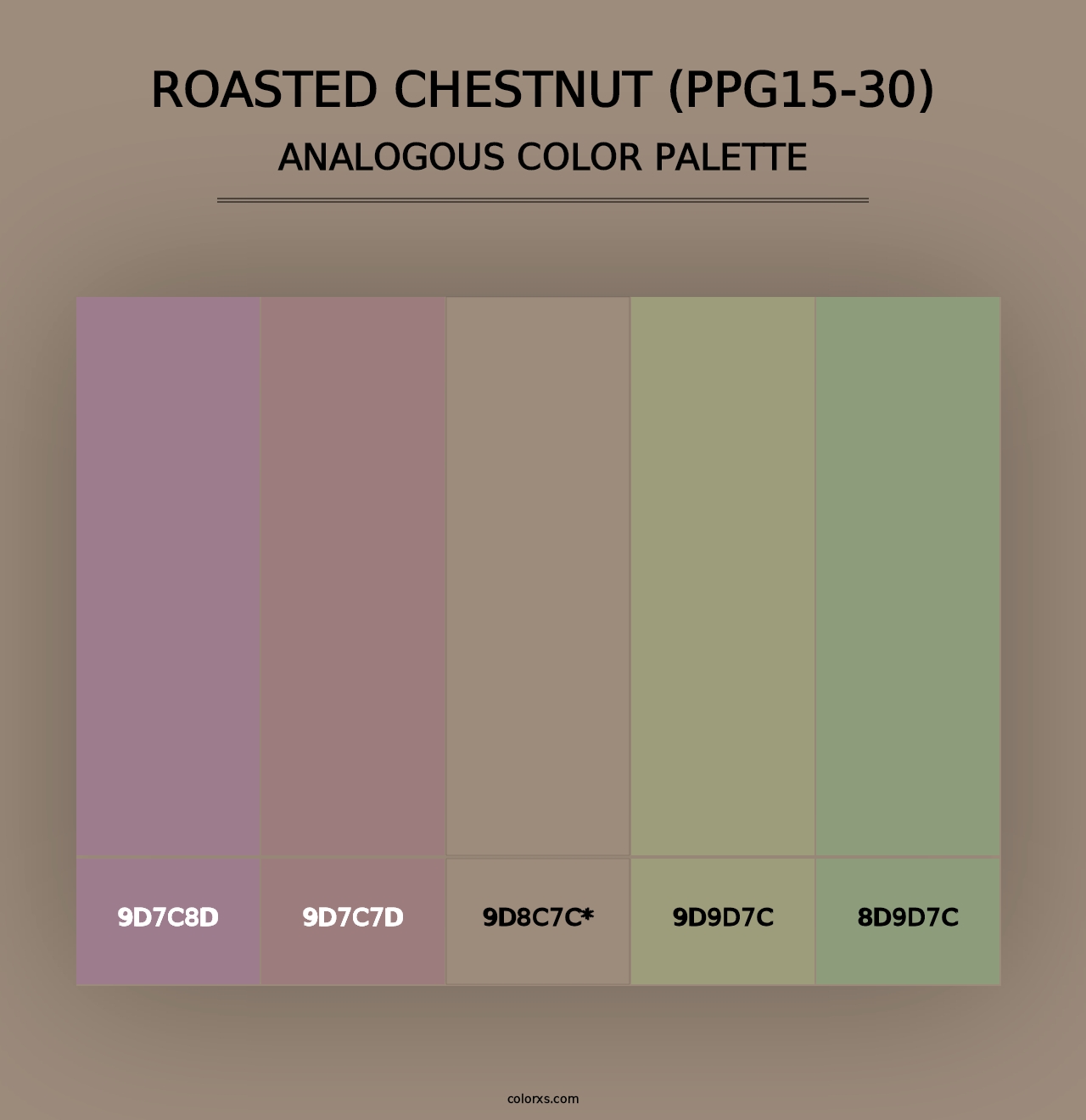 Roasted Chestnut (PPG15-30) - Analogous Color Palette