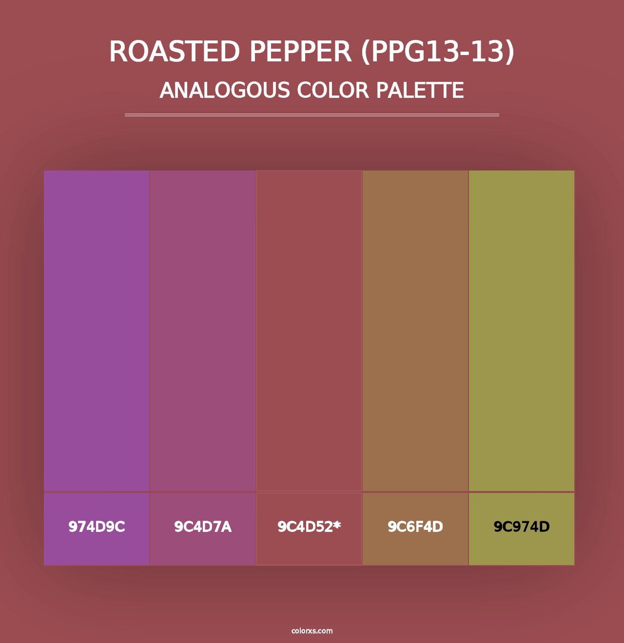 Roasted Pepper (PPG13-13) - Analogous Color Palette