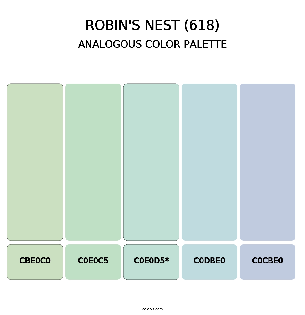 Robin's Nest (618) - Analogous Color Palette