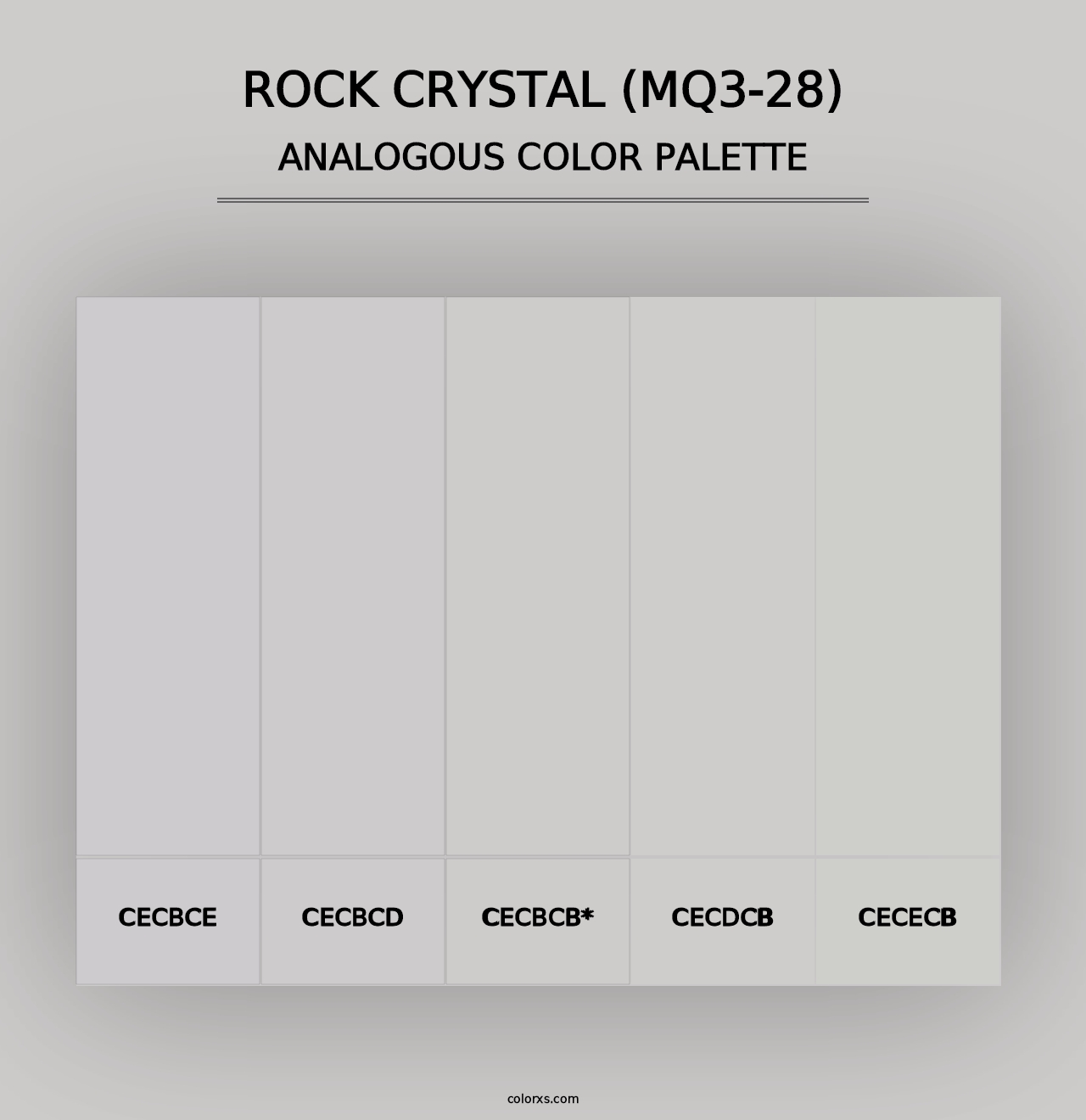 Rock Crystal (MQ3-28) - Analogous Color Palette