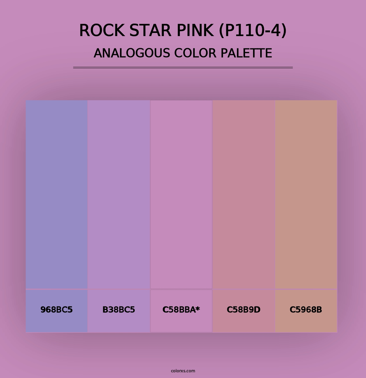 Rock Star Pink (P110-4) - Analogous Color Palette