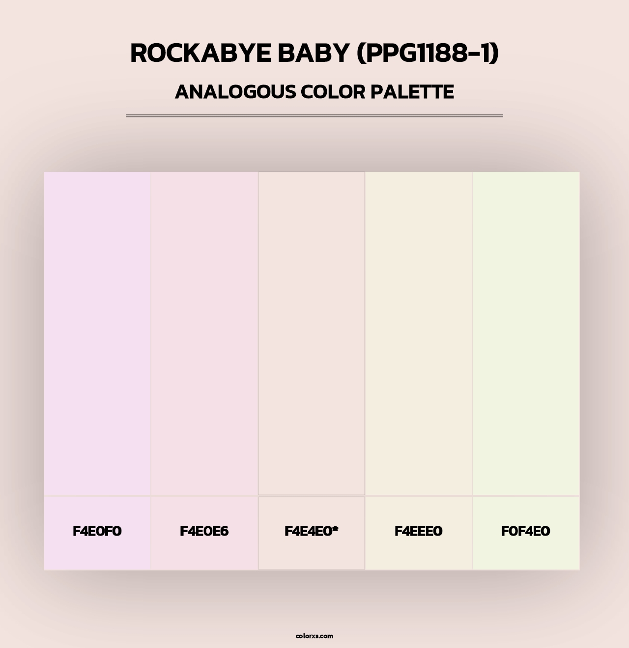 Rockabye Baby (PPG1188-1) - Analogous Color Palette