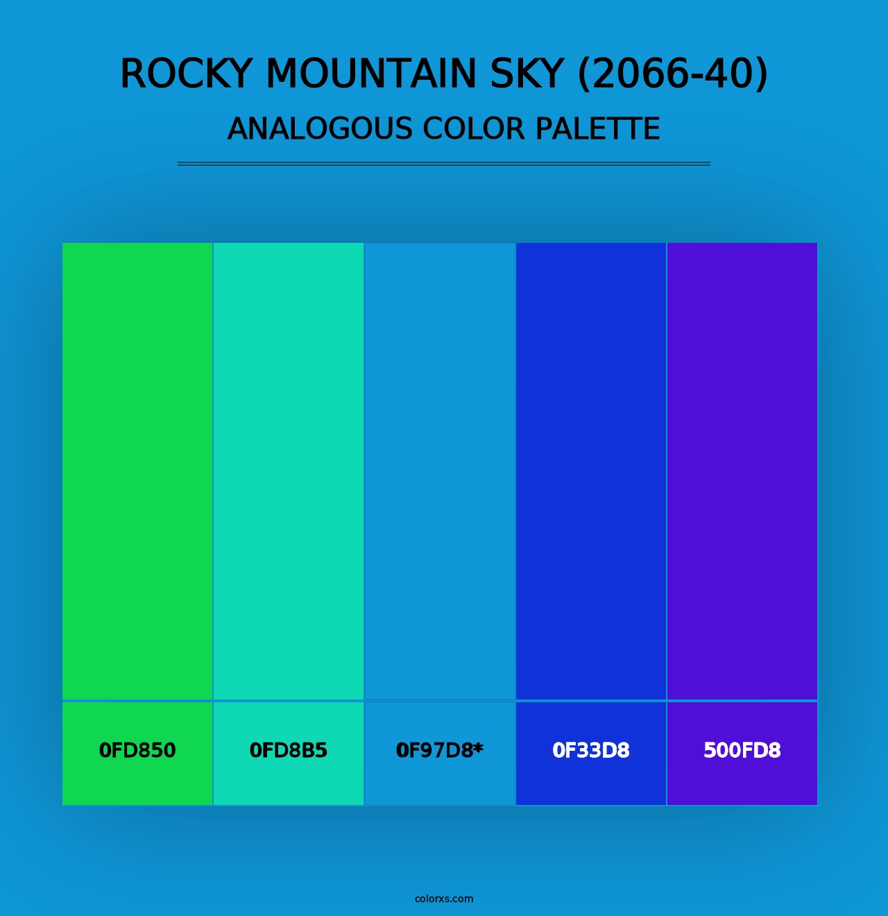 Rocky Mountain Sky (2066-40) - Analogous Color Palette