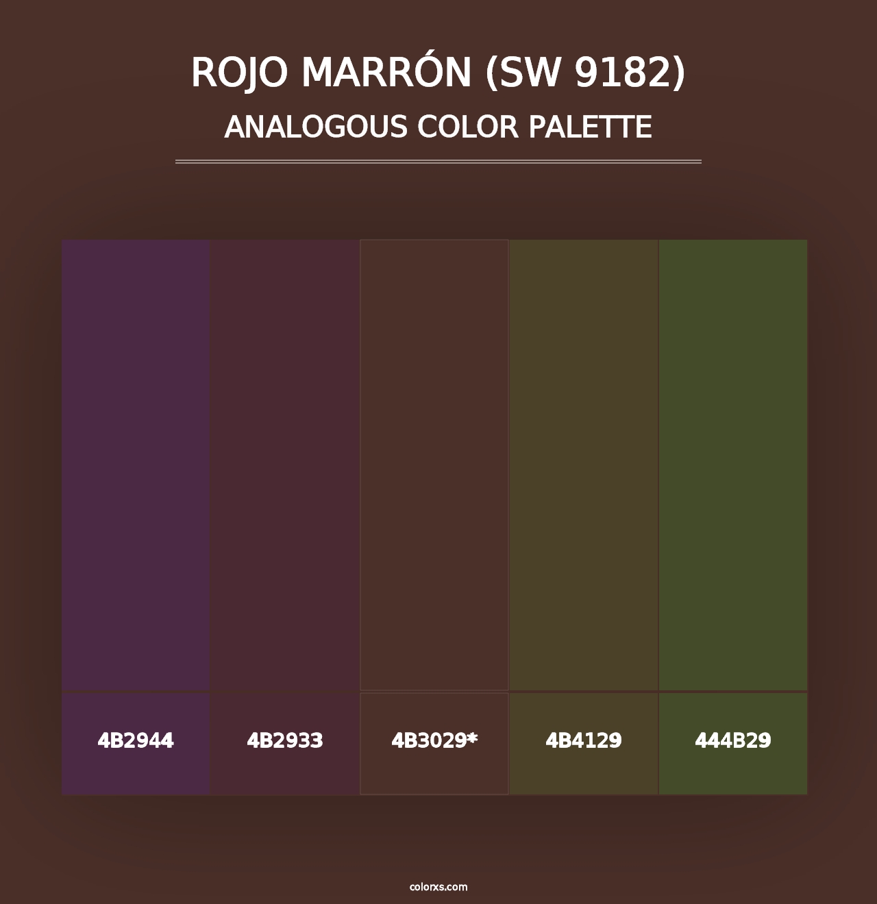 Rojo Marrón (SW 9182) - Analogous Color Palette