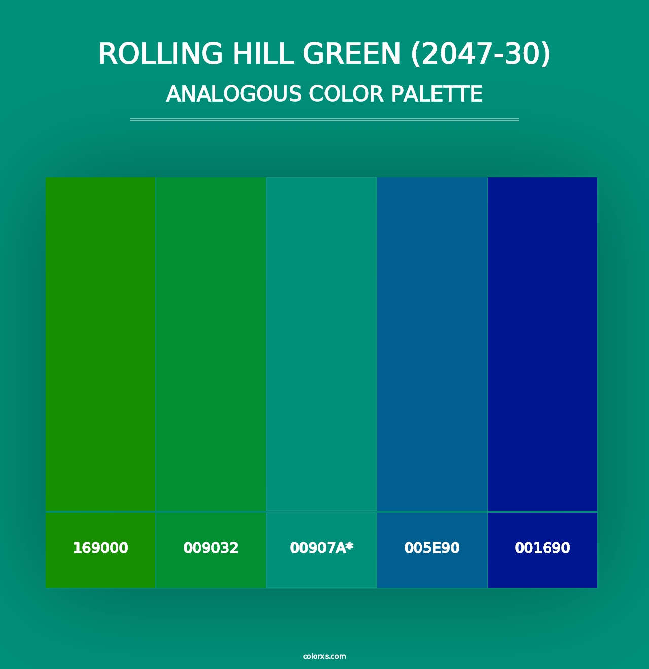 Rolling Hill Green (2047-30) - Analogous Color Palette