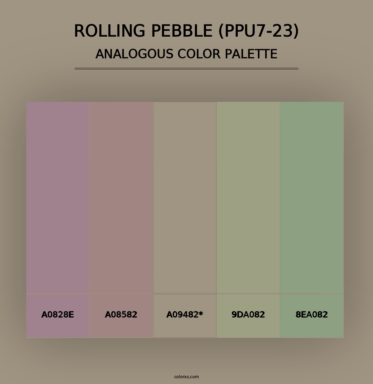 Rolling Pebble (PPU7-23) - Analogous Color Palette