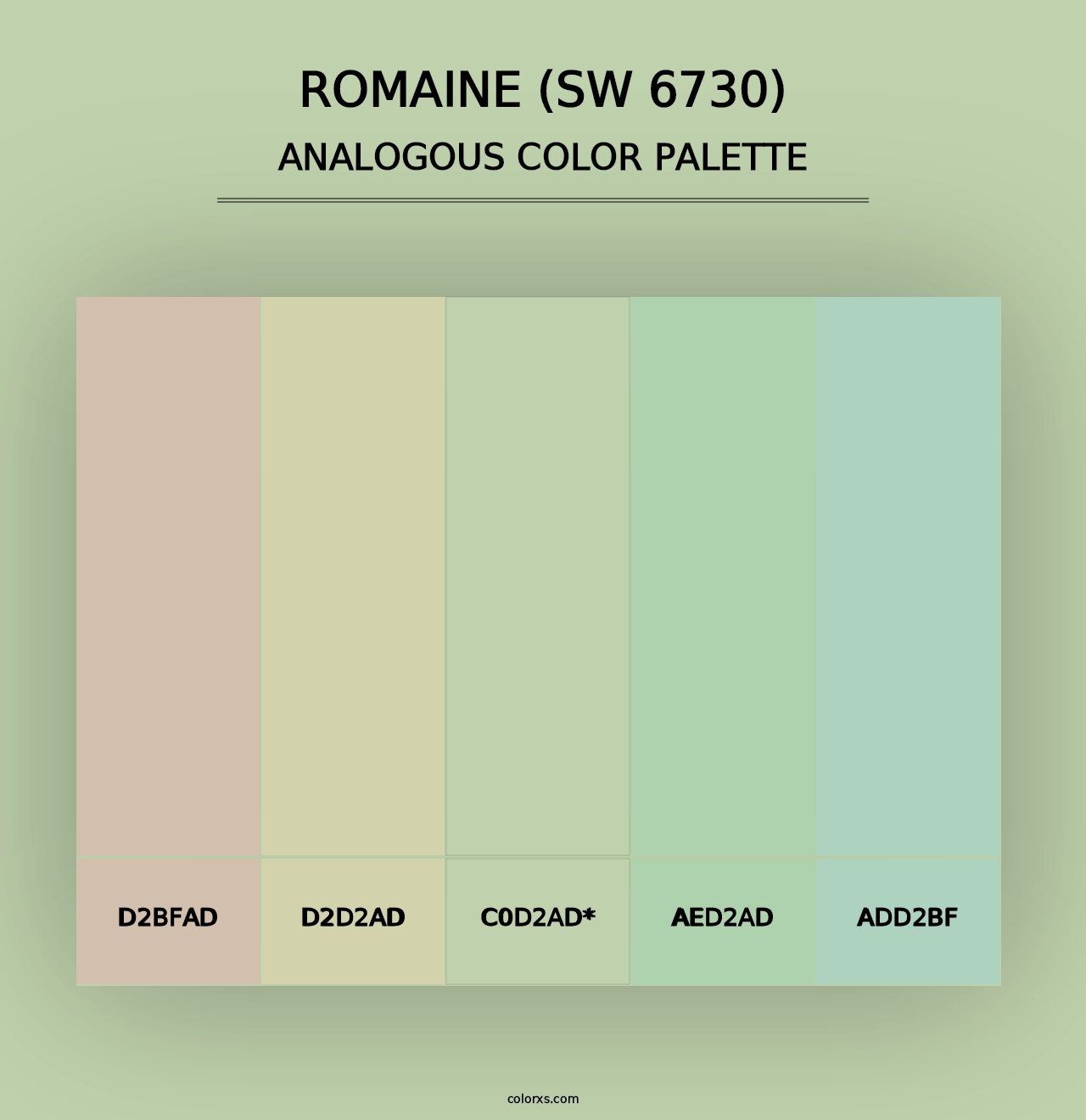 Romaine (SW 6730) - Analogous Color Palette