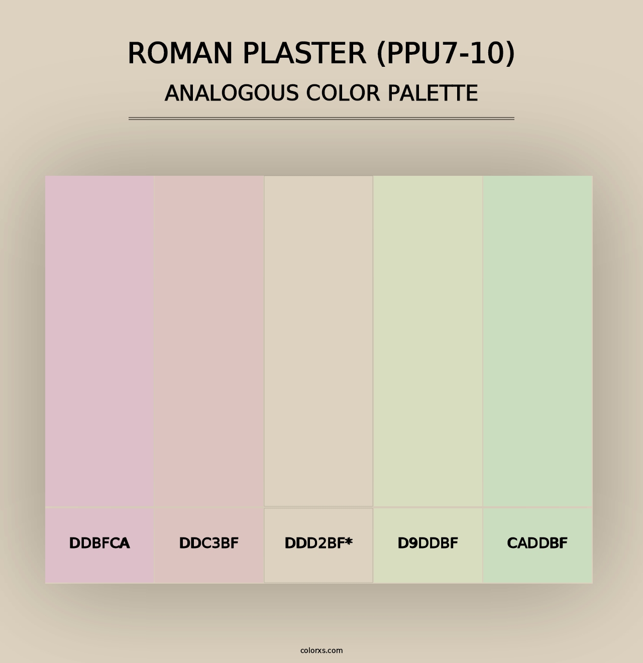 Roman Plaster (PPU7-10) - Analogous Color Palette