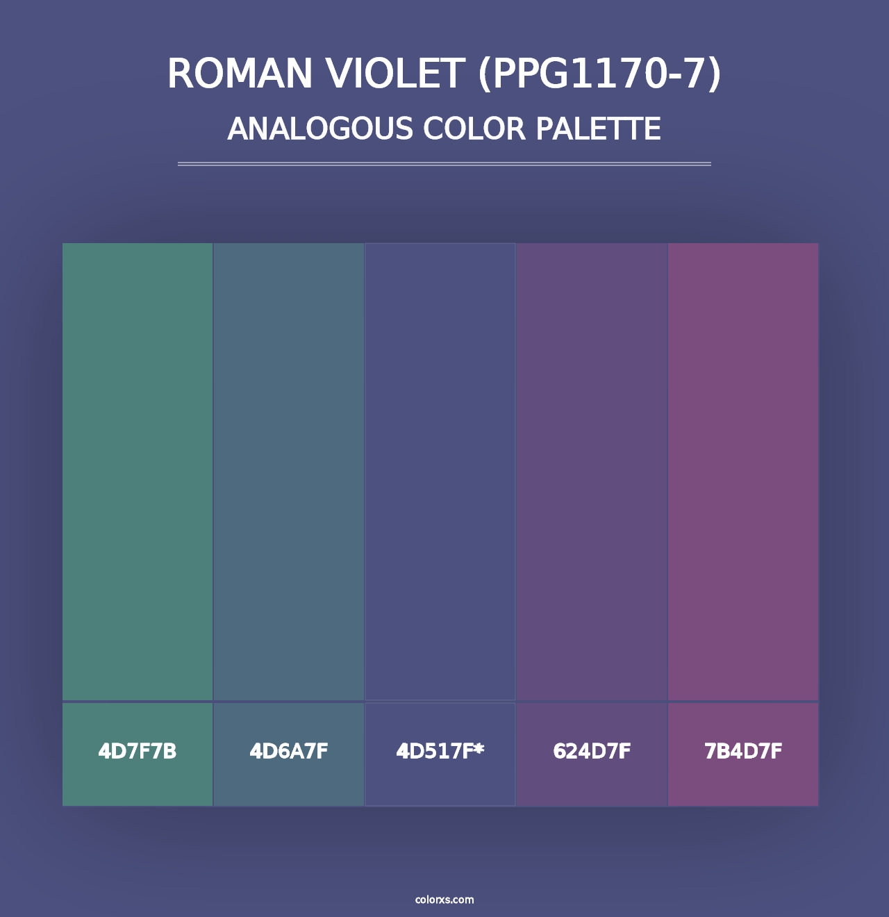 Roman Violet (PPG1170-7) - Analogous Color Palette