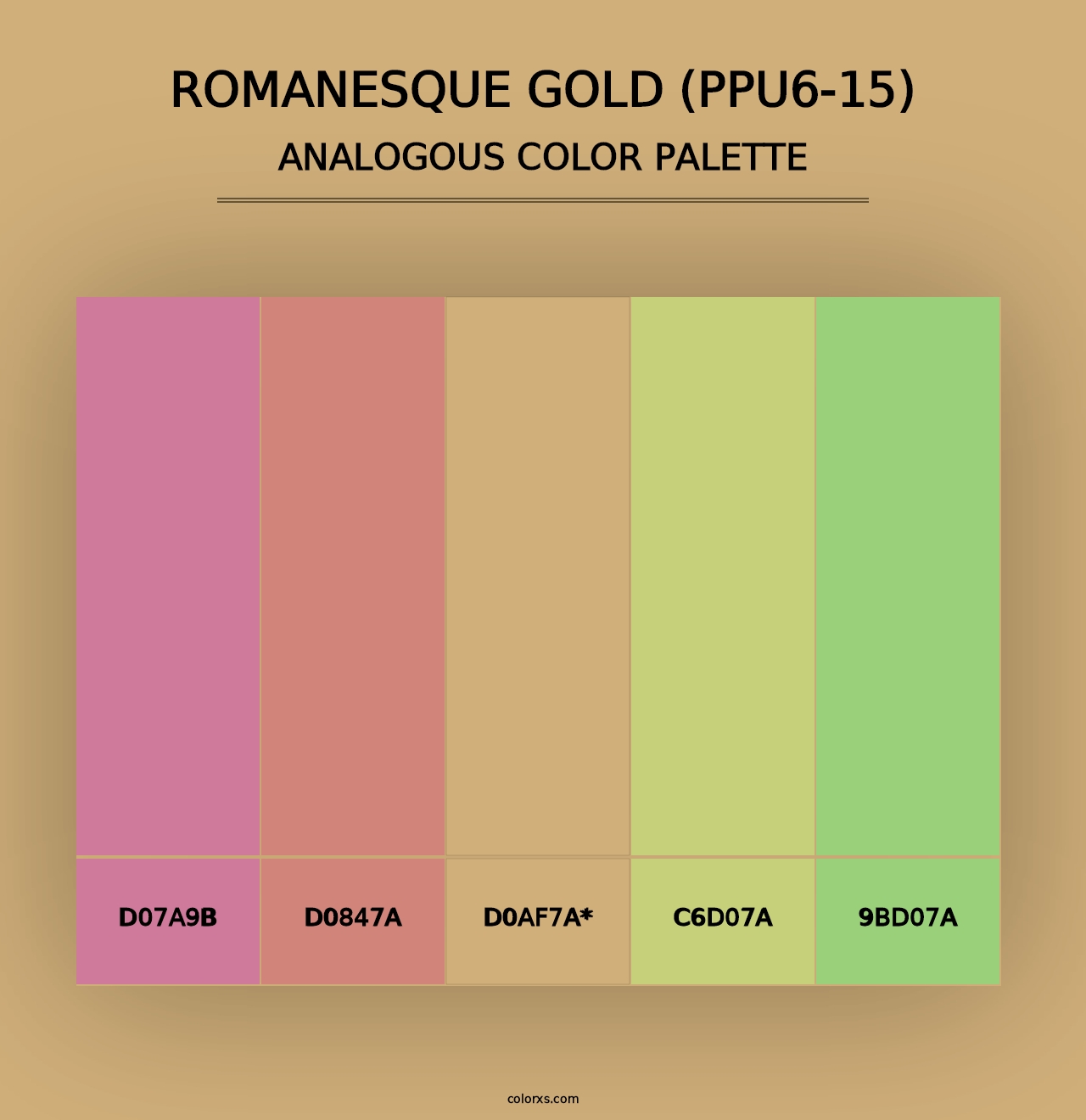 Romanesque Gold (PPU6-15) - Analogous Color Palette