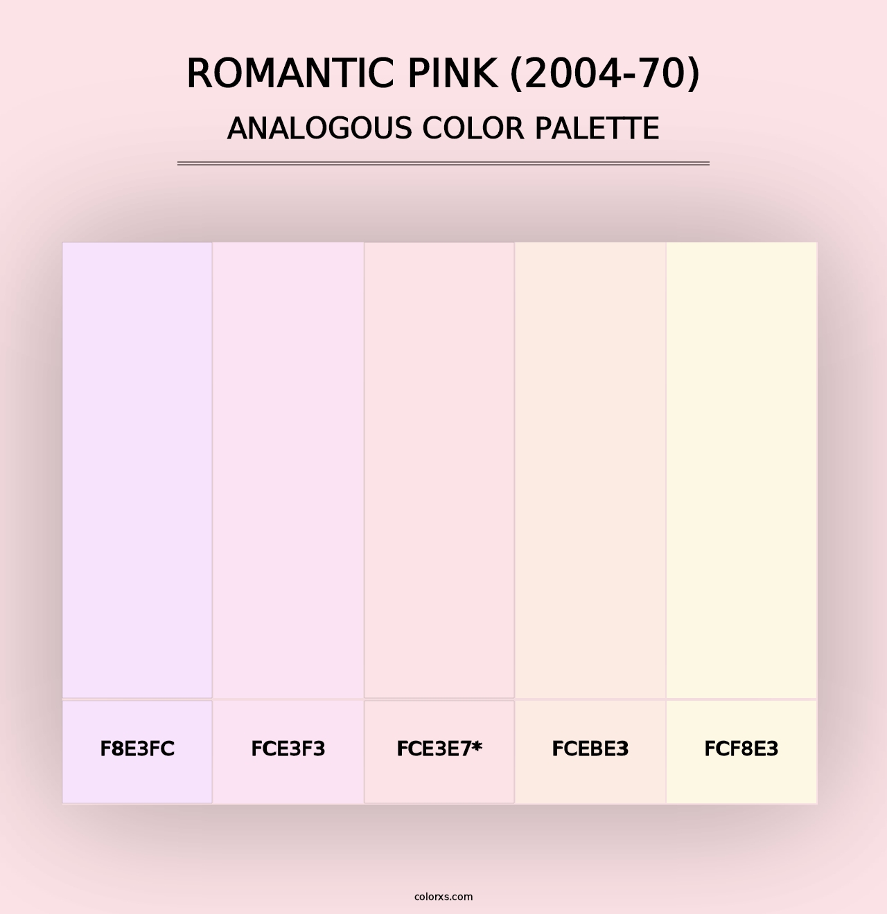 Romantic Pink (2004-70) - Analogous Color Palette