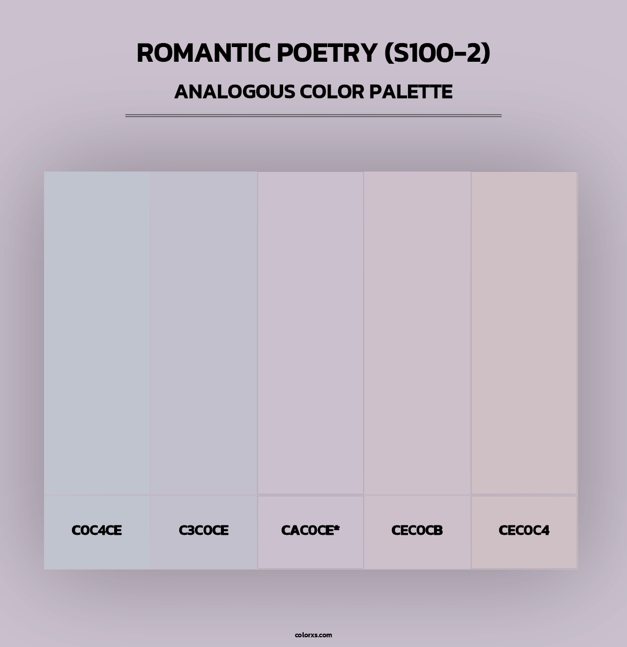 Romantic Poetry (S100-2) - Analogous Color Palette