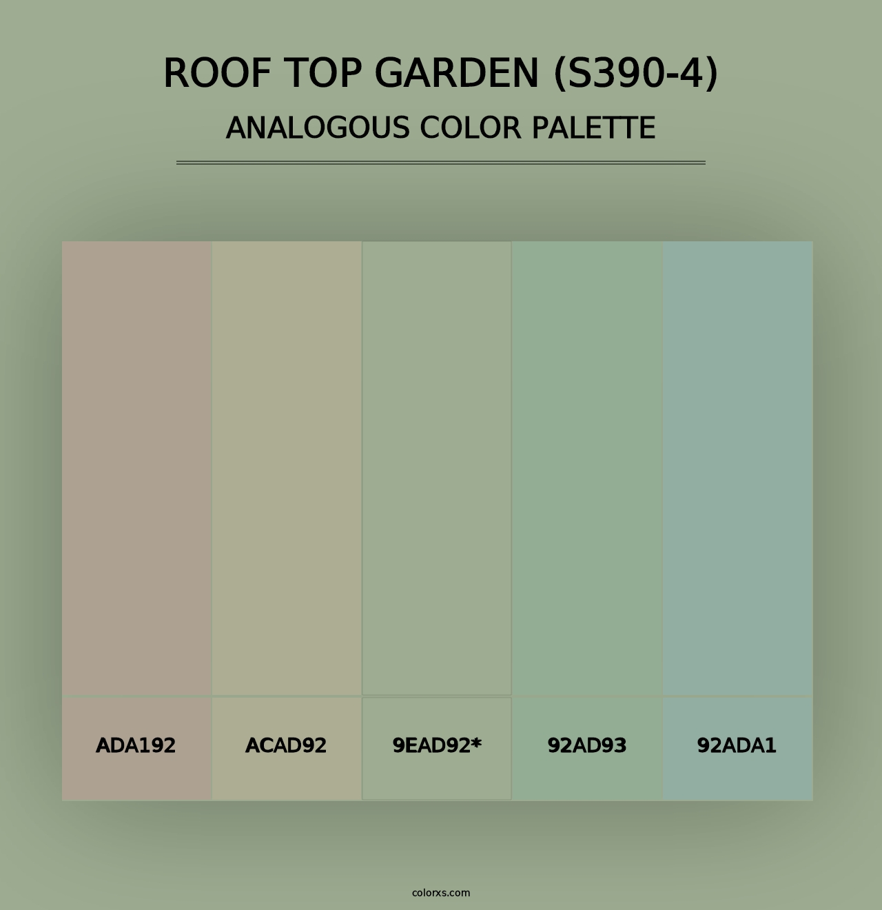 Roof Top Garden (S390-4) - Analogous Color Palette