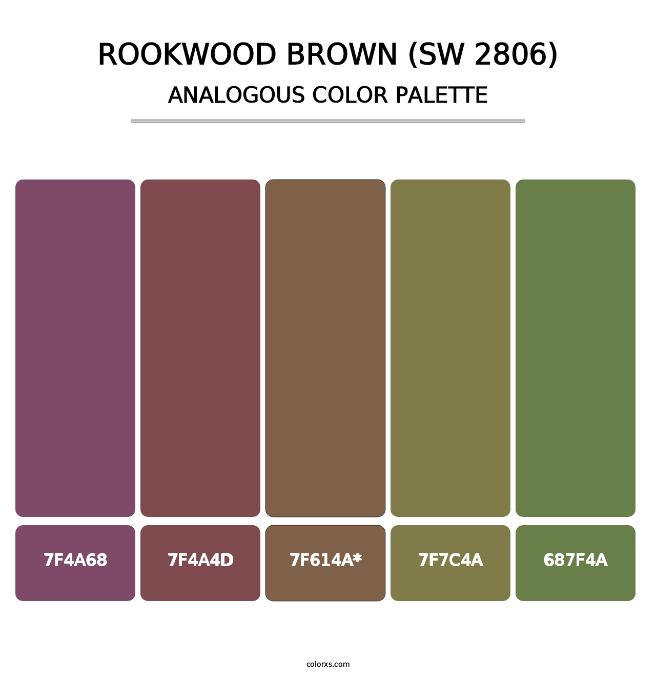 Rookwood Brown (SW 2806) - Analogous Color Palette