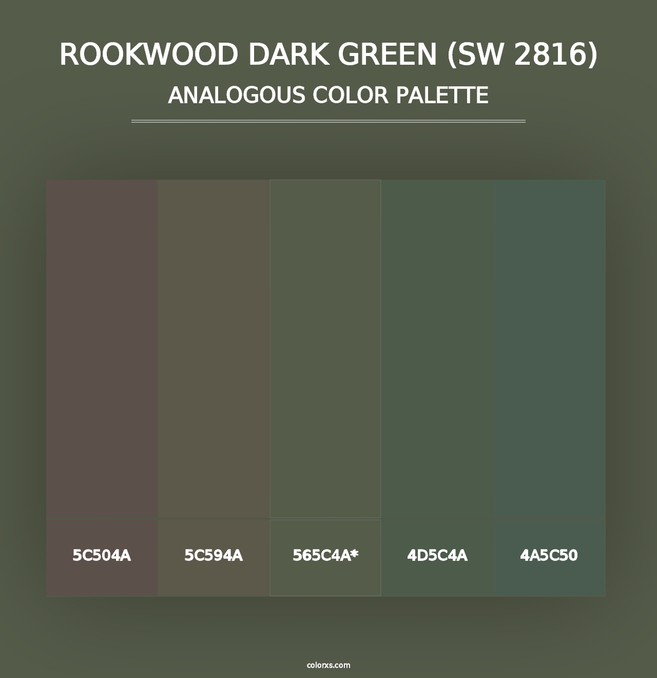 Rookwood Dark Green (SW 2816) - Analogous Color Palette