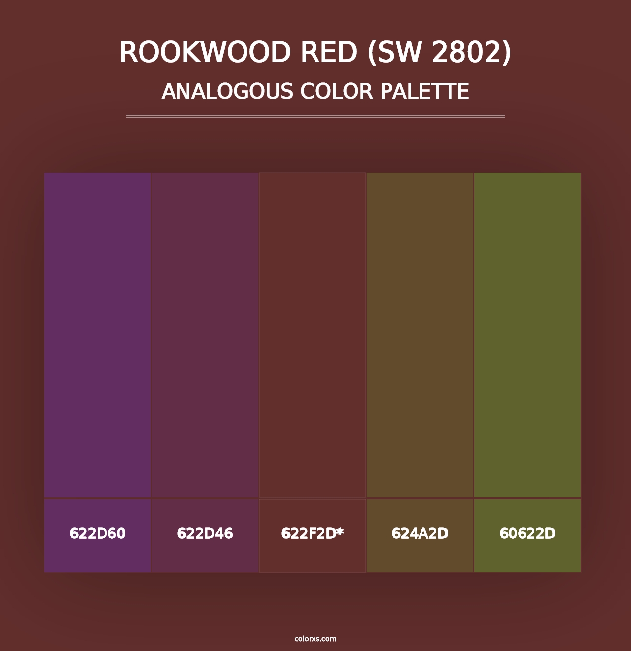 Rookwood Red (SW 2802) - Analogous Color Palette