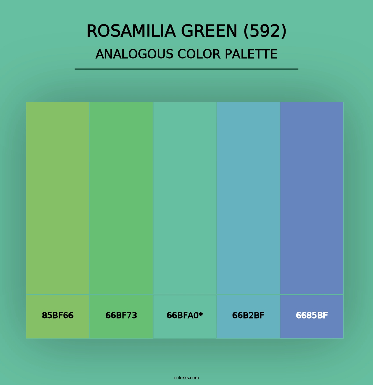 Rosamilia Green (592) - Analogous Color Palette