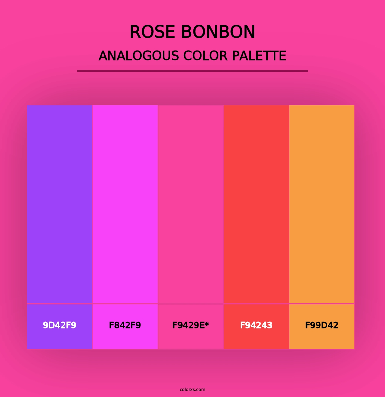 Rose Bonbon - Analogous Color Palette